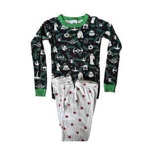 HANNA ANDERSSON + PRIMARY Star Wars Pajama Set Sz 10 140 Long John Star Holiday
